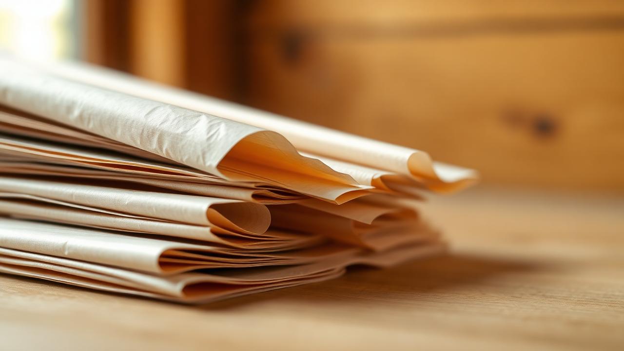 Stack of opened rolling paper packs with thin translucent papers